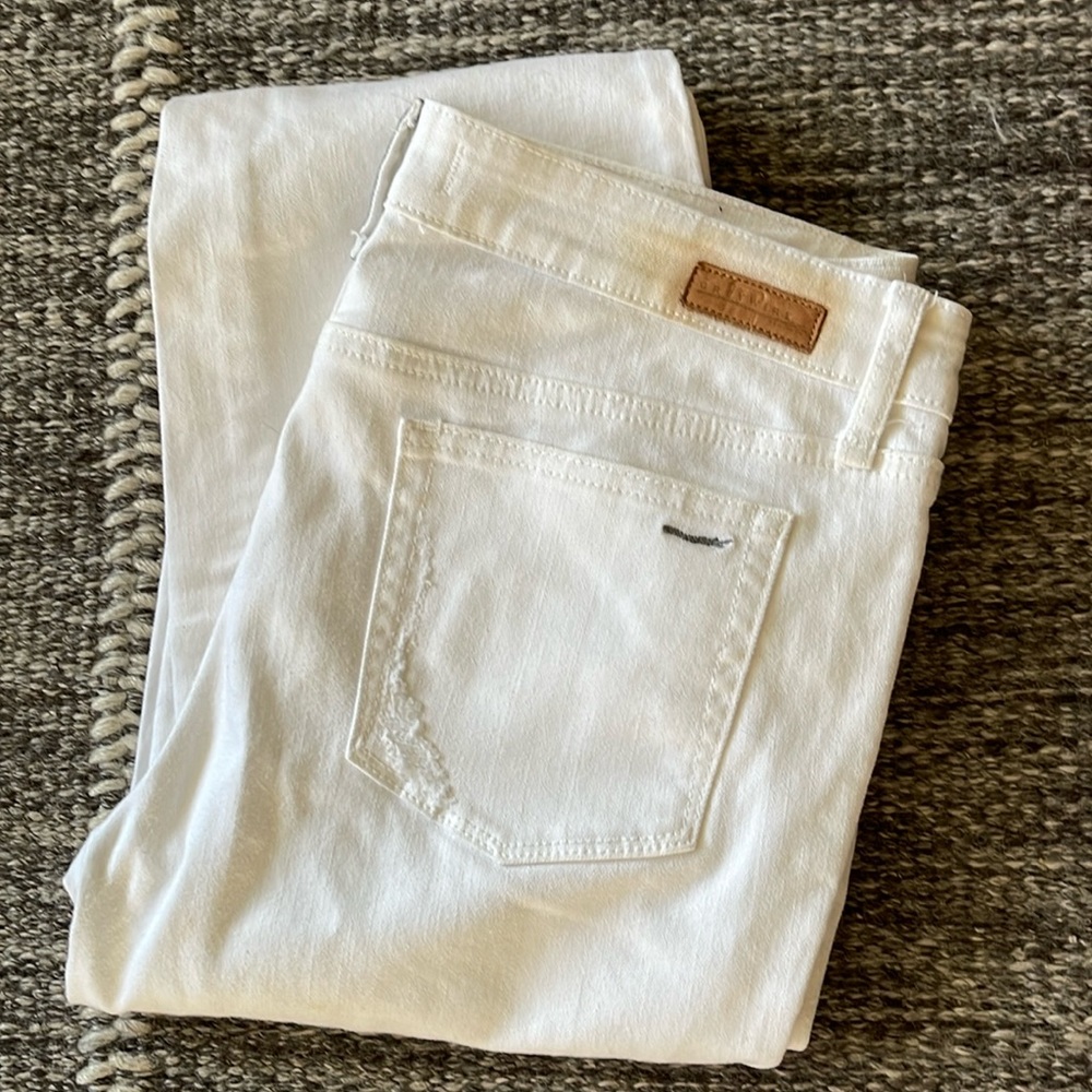 White denim jeans, sz 29, by Grey Wire, boot cut